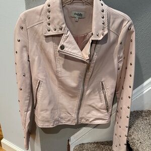 Charlotte Russe Light Pink Studded Leather Jacket